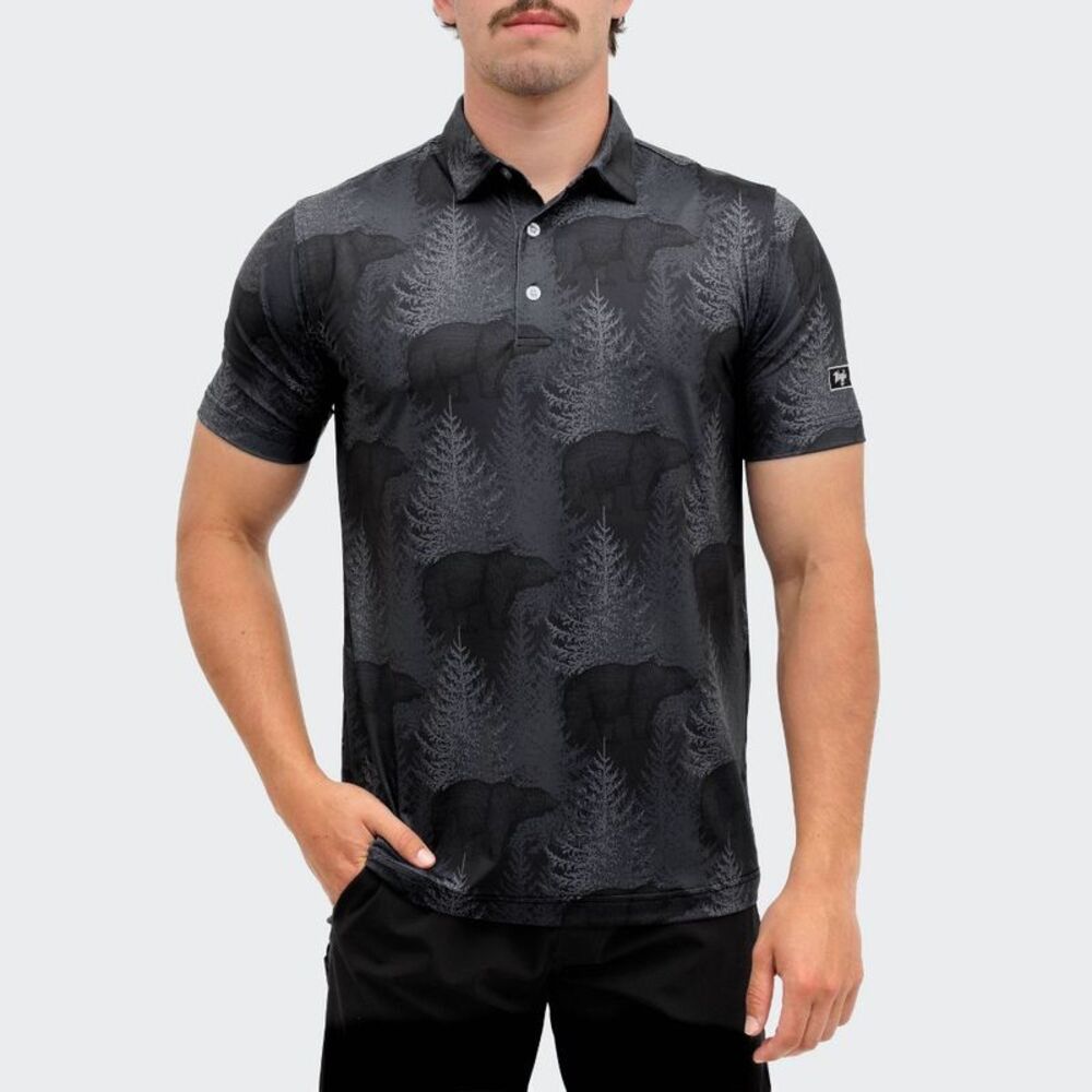 Waggle -  Men's Ursa Major Polo T-Shirt - Black L Black